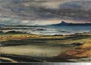 Scuirr of Eigg (akwarela na papierze) autorstwa David Muirhead Bone