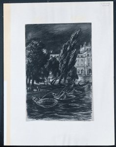 Wietrzna noc, Sztokholm autorstwa David Muirhead Bone