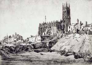 York Road, Leeds (akwaforta) autorstwa David Muirhead Bone