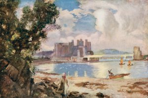 Conway, jeden z walijskich zamków feudalnych autorstwa David Murray