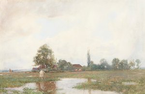 Przez Wodną Łąkę (akwarela)