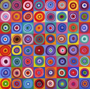 W kwadratowym kole 64 według Kandinsky