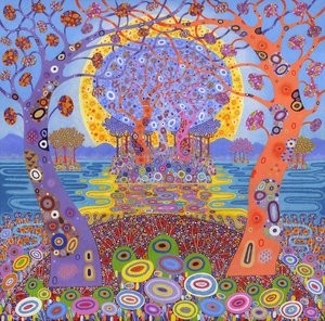 Return To The Welcome Hills, 2014 (akryl na płótnie)