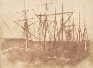 Św. Andrzeja. Statki w porcie, 1843-47. Twórcy: David Octavius Hill, Robert Adamson, Hill & Adamson. autorstwa Hill and Adamson