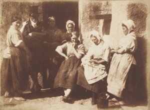 Drzwi do chaty pilota Newhaven, 1845. Twórcy: David Octavius Hill, Robert Adamson.