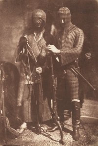 Afgańska lub czerkieska zbroja, 1843. Twórcy: David Octavius Hill, Robert Adamson.