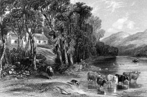 Ellisland, ilustracja z „Land of Burns” Johna Wilsona, opublikowana w 1840 r.