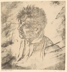 Portret mężczyzny Głowa mężczyzny, profil