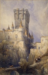 Alcazar, Segowia, Hiszpania, 1836 autorstwa David Roberts