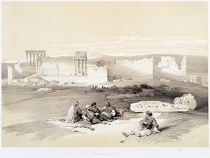 Baalbec (Baalbek) w Libanie, rysunek wykonany 05.05.1839 w „Ziemi Świętej”, Londyn 1849 autorstwa David Roberts