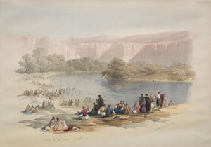Brzegi Jordanu, 1839. autorstwa David Roberts