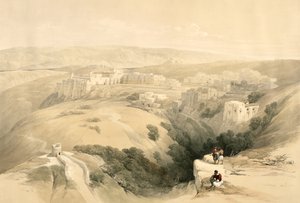 Betlejem, 6 kwietnia 1839, tablica 85 z tomu II "Ziemi Świętej", sztychowana przez Louisa Haghe (1806-1885) wyd. 1843 autorstwa David Roberts