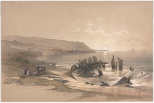 Kajfasz patrzący w stronę góry Karmel, 1839. autorstwa David Roberts
