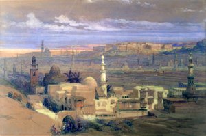 Kair od Bramy Citizenib, patrząc w kierunku Pustyni Sueskiej, XIX w. autorstwa David Roberts