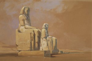 Kolosy, Teby, 1838 autorstwa David Roberts