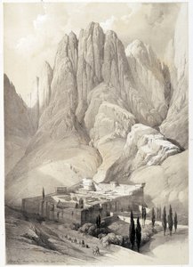 Klasztor św. Katarzyny, rysunek wykonany 19.02.1839 w „Ziemi Świętej”, Londyn 1849. autorstwa David Roberts
