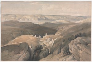 Klasztor św. Saby autorstwa David Roberts