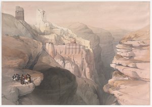 Klasztor św. Saby autorstwa David Roberts
