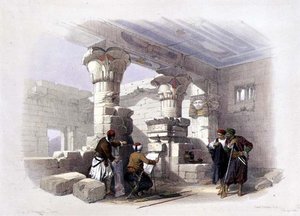 Deir Al-Madinah, Teb, z "Egipt i Nubia", t.1 (litho) autorstwa David Roberts
