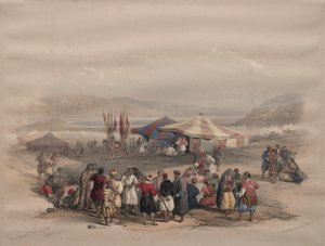 Obozowisko pielgrzymów, Jerycho, 1839. autorstwa David Roberts