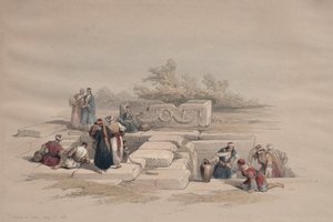 Fontanna w Kanie, 1839. autorstwa David Roberts