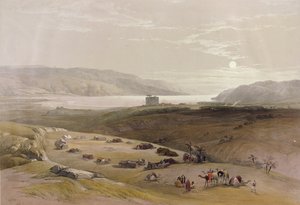 Jerycho, 3 kwietnia 1839 r. z II tomu "Ziemi Świętej" autorstwa Louisa Haghe (1806-85) wydanego w Londynie w 1842 r. autorstwa David Roberts