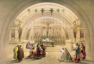 Jerozolima, 10 kwietnia 1839, tablica 26 z tomu I „Ziemia Święta”, sztychowana przez Louisa Haghe (1806-85) wyd. 1842 autorstwa David Roberts