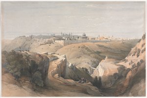 Jerozolima z Góry Oliwnej autorstwa David Roberts