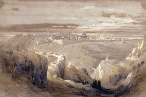 Jeruzalem od drogi prowadzącej do Betanii, autorstwa David Roberts
