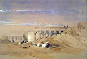 Widok boczny świątyni zwanej Tyfonem w Denderze, Egipt, XIX w. autorstwa David Roberts