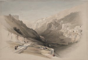 Dolny basen Siloam, Dolina Jozafata autorstwa David Roberts