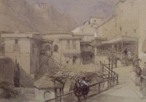 Góra Synaj (akwarela na papierze) autorstwa David Roberts