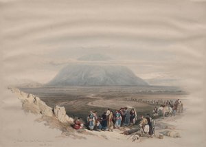 Góra Tabor z równiny Ezdrelon, 1839. autorstwa David Roberts