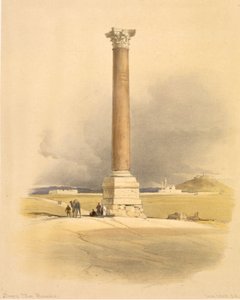 Filar Pompejusza, Aleksandria, z „Egipt i Nubia”, t. 1 (lito) autorstwa David Roberts