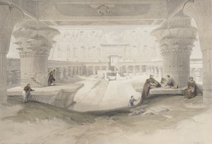 Portyk świątyni w Edfu autorstwa David Roberts