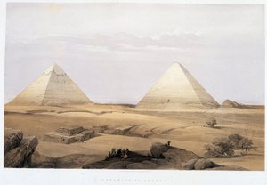 Piramidy Geezeh - w „Ziemi Świętej”, Londyn 1849 autorstwa David Roberts