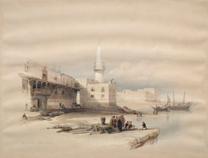 Nabrzeże w Suezie, 1839. autorstwa David Roberts