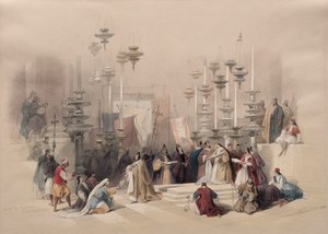 Kamień Namaszczenia, Święty Grób autorstwa David Roberts
