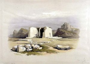 Świątynia w Taffah w Nubii, z „Egiptu i Nubii”, Vol.1 (lito) autorstwa David Roberts