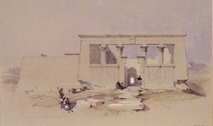 Temple at Wady Dabod, Nubia 1849 autorstwa David Roberts