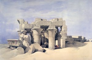 Świątynia Sobka i Haroerisa w Kom Ombo, XIX w. autorstwa David Roberts