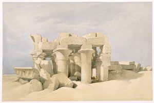 Świątynia Sobka i Horusa w Kom Ombo, Egipt, XIX w. autorstwa David Roberts