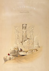 Wejście do Wielkiej Świątyni Aboo Simbel, Nubia, strona tytułowa tomu I 