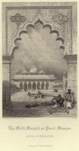Moti Masjid w Agra autorstwa David Roberts