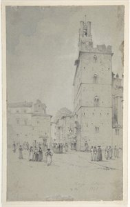Palazzo dei Priori w Volterze autorstwa David Roberts