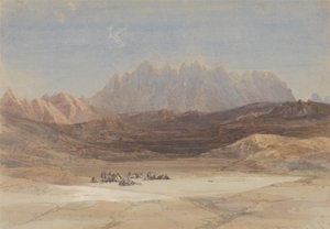 Równina El Raheh, Góra Synaj autorstwa David Roberts
