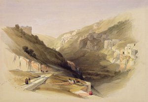 Sadzawka Siloam, z tomu II „Ziemi Świętej”; grawerowane przez Louisa Haghe (1806-1885) wydane w Londynie, 1842 (kolor lito) autorstwa David Roberts