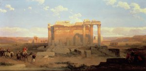 Ruiny Małej Świątyni w Baalbek autorstwa David Roberts