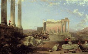 Ruiny Świątyni Słońca w Baalbec, 1861