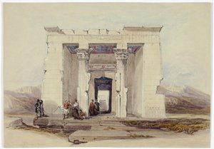 Świątynia Dendur, Nubia (Dendorack, Górny Egipt) autorstwa David Roberts
